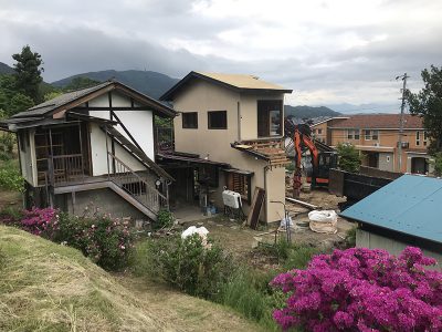 上松の家　建て替え　解体写真
